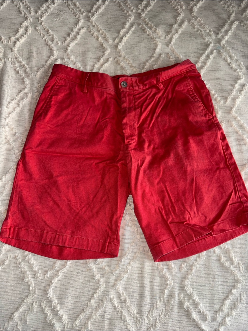 Nautica Classic Fit Stretch Red Chino Deck Shorts – Men’s 34W